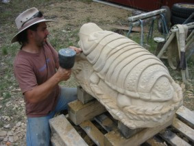 Master sculptor and palaeontologist Paul Stumkat